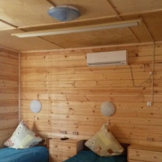 Отопление домиков обогревателями Алмак